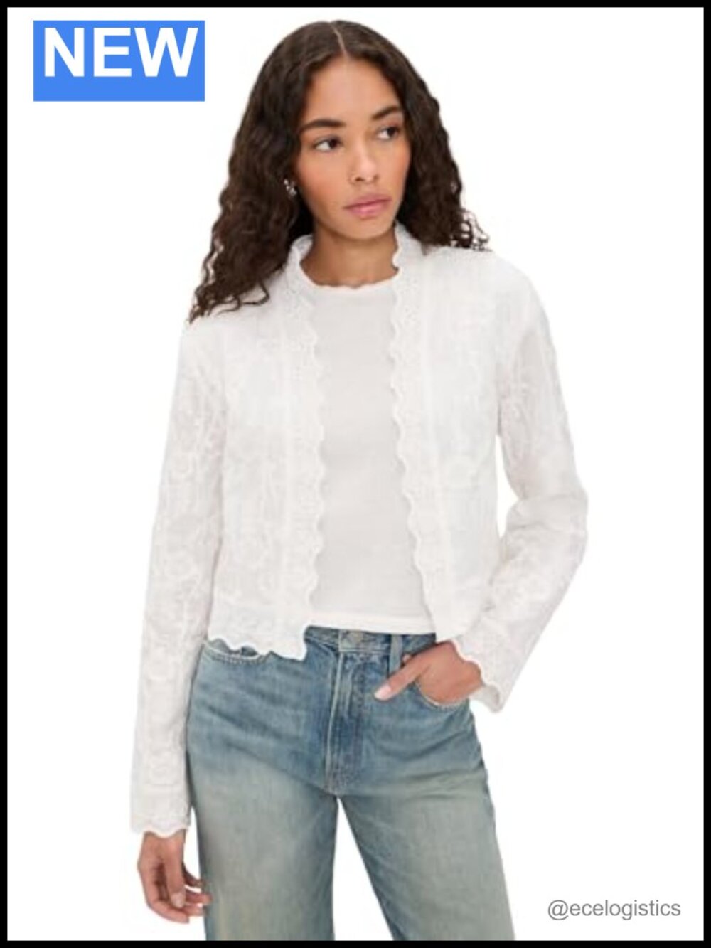 Women's Embroidered Cotton Voile Casual Jacket